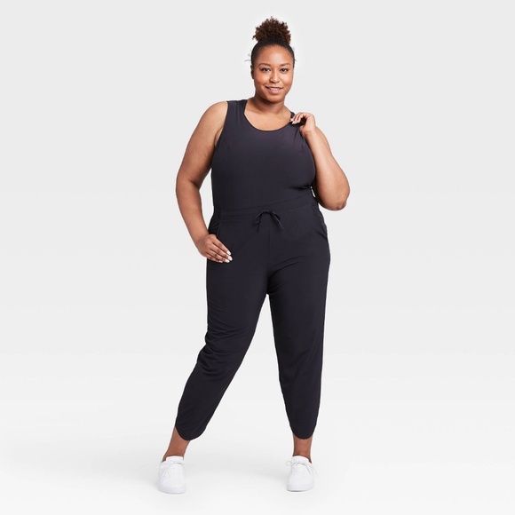 All In Motion Pants - Women's Stretch Woven Jumpsuit - Black XXL